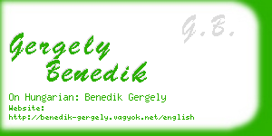gergely benedik business card